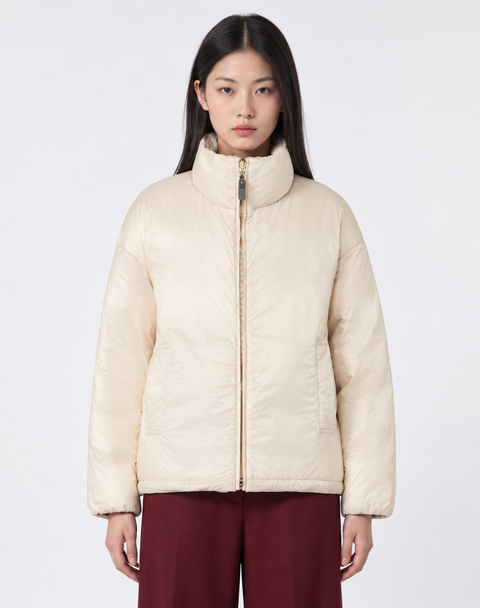 Max Mara The Cube Giacca Corta Imbottita Reversibile - Albino