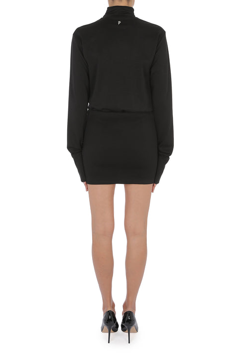Dondup Abito slim fit nero con collo alto