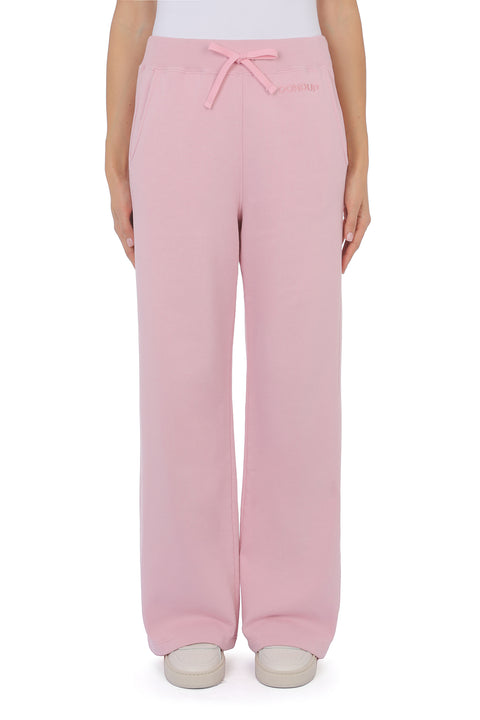 Dondup Pantaloni wide leg in felpa Pink