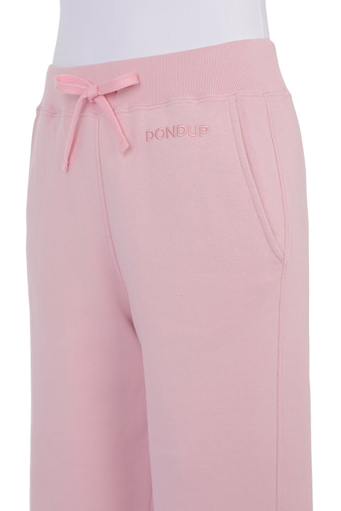 Dondup Pantaloni wide leg in felpa Pink