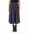 Gonna in cotone con paillettes blu Weekend Max Mara Fiordi