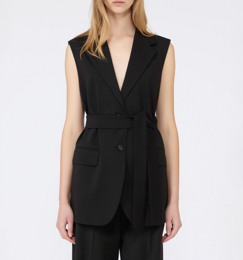 Gilet monopetto nero Weekend Max Mara Fiore