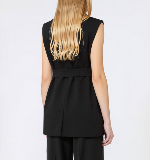 Gilet monopetto nero Weekend Max Mara Fiore