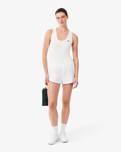 Lacoste Shorts sportivi idrorepellenti bianchi e neri
