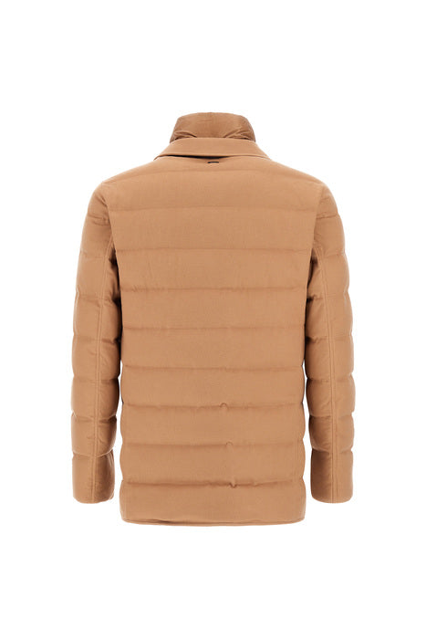 Piumino blazer cammello