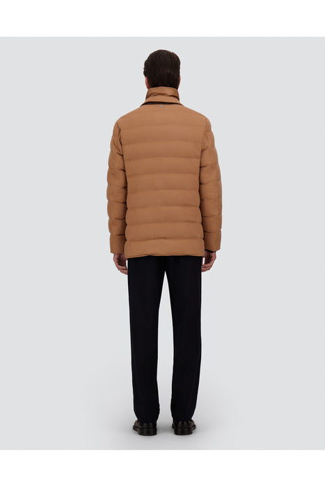 Piumino blazer cammello
