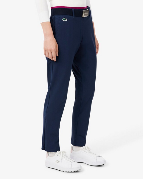 Lacoste Pantaloni stretch blu navy donna