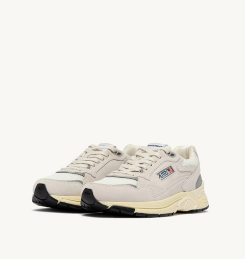 Sneakers Hyperway – Mesh e suede bianco e argento