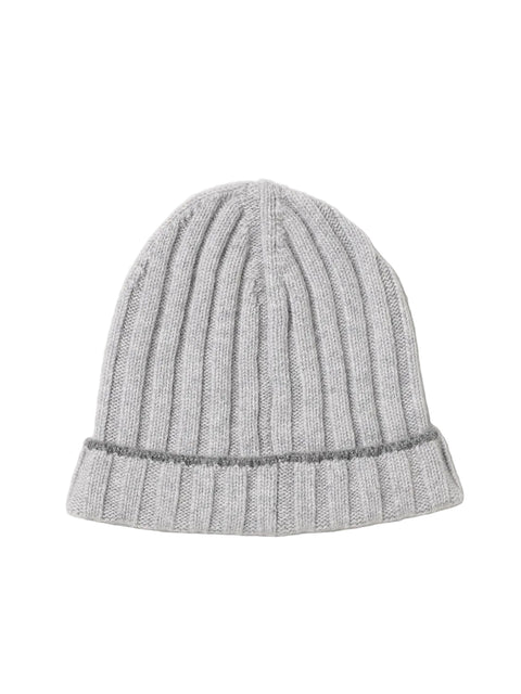 Cappello in Cashmere a Coste - Ciottolo