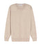 Maglia Leggera in Cashmere e Seta - Camel Chiaro + Nebbia