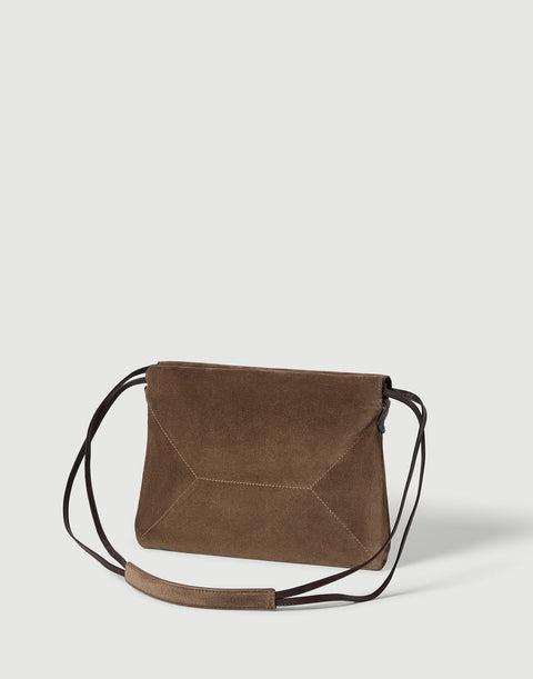 Brunello Cucinelli Borsa a Tracolla in Camoscio - Caramello