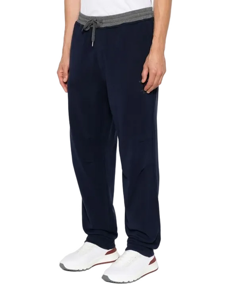 Pantalone Jogger in Cotone - Cobalto