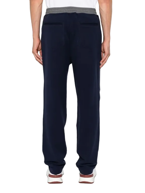 Pantalone Jogger in Cotone - Cobalto