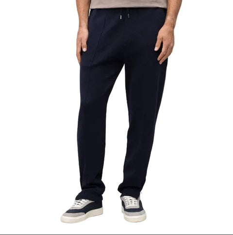 Pantalone Jogger in Cotone, Cashmere e Seta - Cobalto