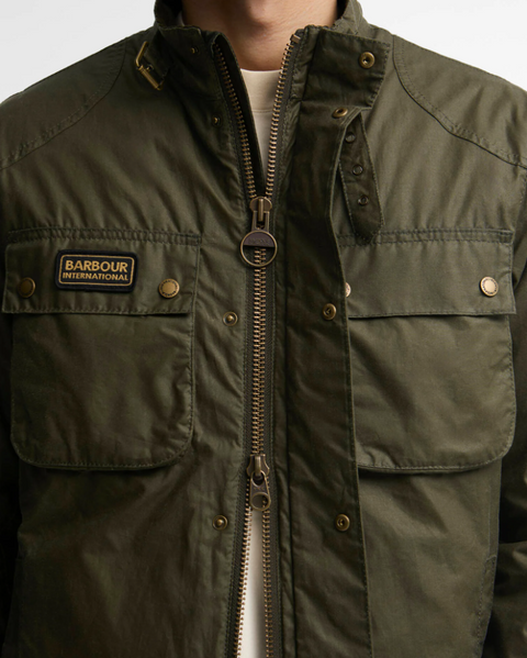 Barbour International Winter Merton Giacca Cerata Olive Night