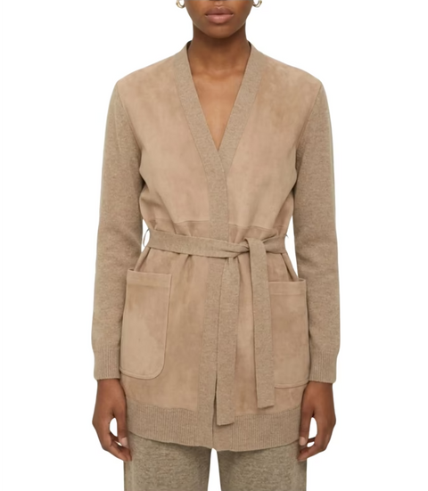 Max Mara Sfilata Cardigan Lungo di Lana e Cachemire - Cacha Scuro Melange