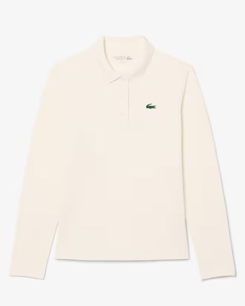 Lacoste Polo da golf termoregolante bianca donna