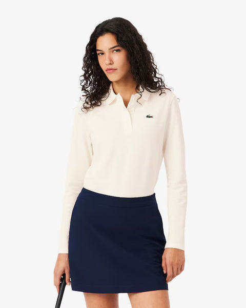 Lacoste Polo da golf termoregolante bianca donna