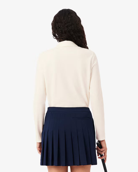 Lacoste Polo da golf termoregolante bianca donna