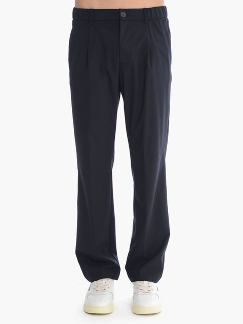 Pantaloni Light Stretch Wooly blu navy