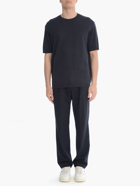 Pantaloni Light Stretch Wooly blu navy