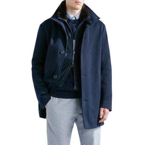 Cappotto Paul & Shark in cashmere Storm System blu navy