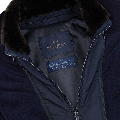 Cappotto Paul & Shark in cashmere Storm System blu navy