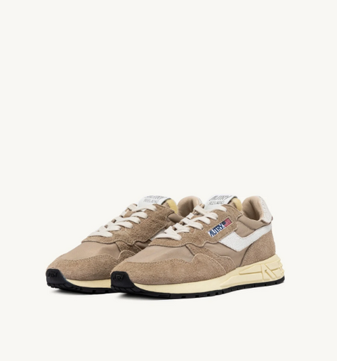 Sneakers Reelwind Low – Nylon e suede Pepper e bianco
