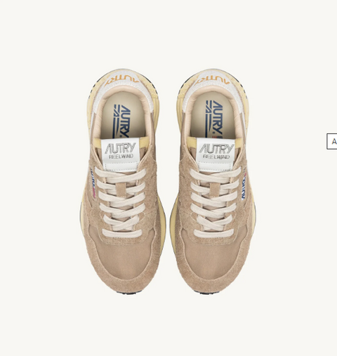 Sneakers Reelwind Low – Nylon e suede Pepper e bianco