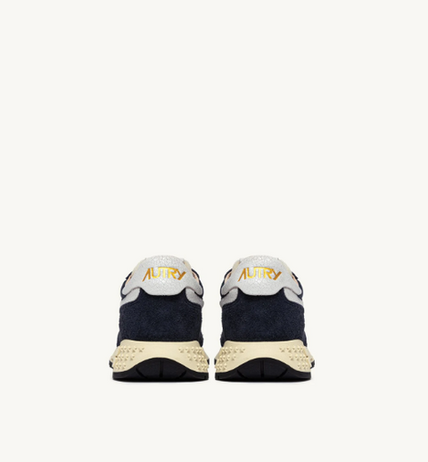 Sneakers Reelwind Low – Nylon e suede Blue Space e bianco