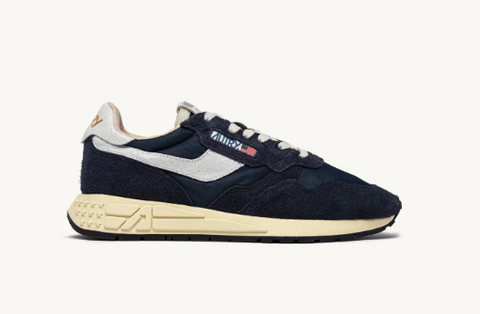 Sneakers Reelwind Low – Nylon e suede Blue Space e bianco