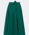 Gonna lunga in taffetà verde scuro Weekend Max Mara Alpaca