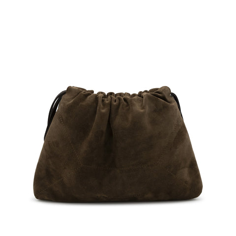 Borsa a Tracolla in Camoscio - Caramello