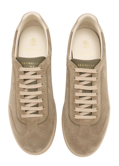 Sneakers in Camoscio - Army Washed